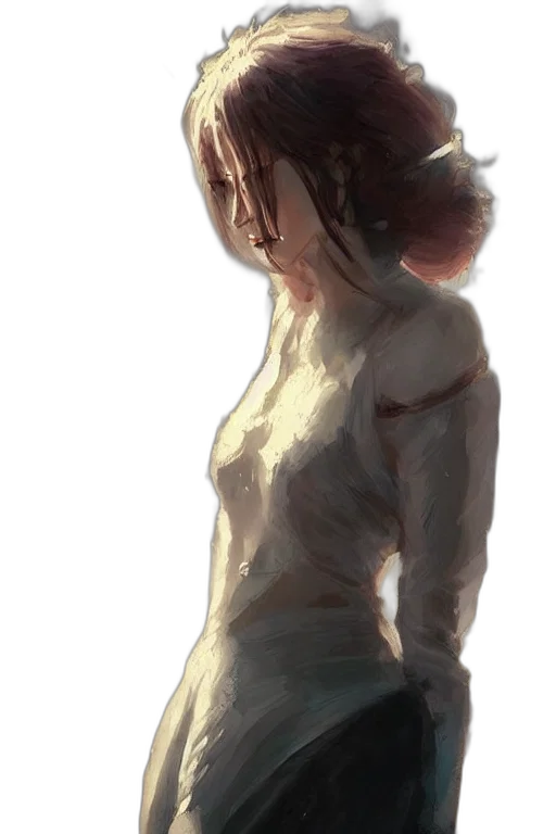 dress, face, crown, creature, watercolor, concept art, anime, photorealistic transparent PNG cut-out