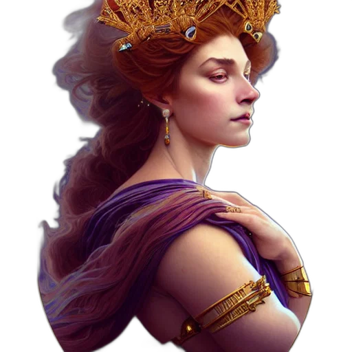 crown, jewelry, dress, fantasy art, concept art, photorealistic, pixel art, golden transparent PNG cut-out