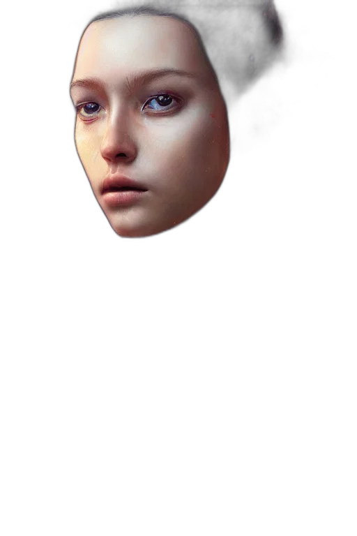 face, mask, hat, robot, photorealistic, 3d render, concept art, pixel art transparent PNG cut-out