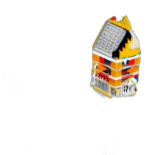 building, umbrella, furniture, pixel art, 3d render, concept art, unicorns, drop transparent PNG cut-out