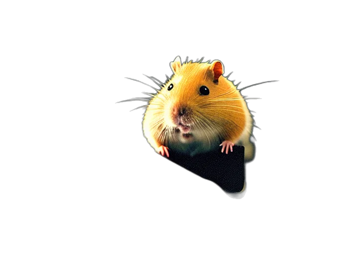 animal, creature, hat, staff, 3d render, photorealistic, concept art, pixel art transparent PNG cut-out