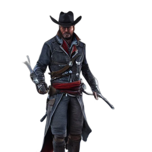 staff, weapon, hat, jacket, concept art, 3d render, fantasy art, photorealistic transparent PNG cut-out