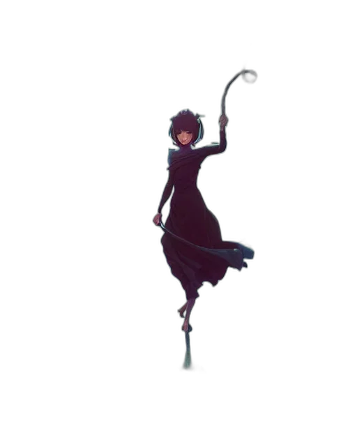 staff, umbrella, sword, dress, concept art, pixel art, fantasy art, anime transparent PNG cut-out