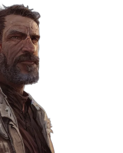 face, concept art, photorealistic, 3d render transparent PNG cut-out