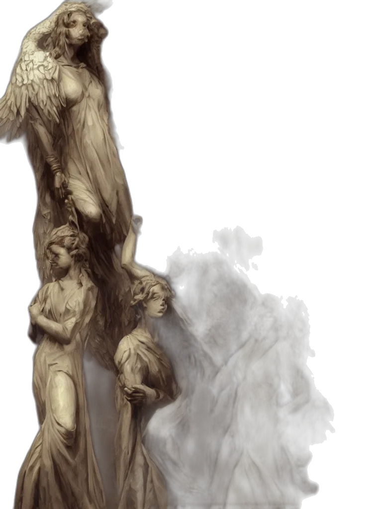 creature, staff, dragon, concept art, fantasy art, photorealistic, 3d render, fog transparent PNG cut-out