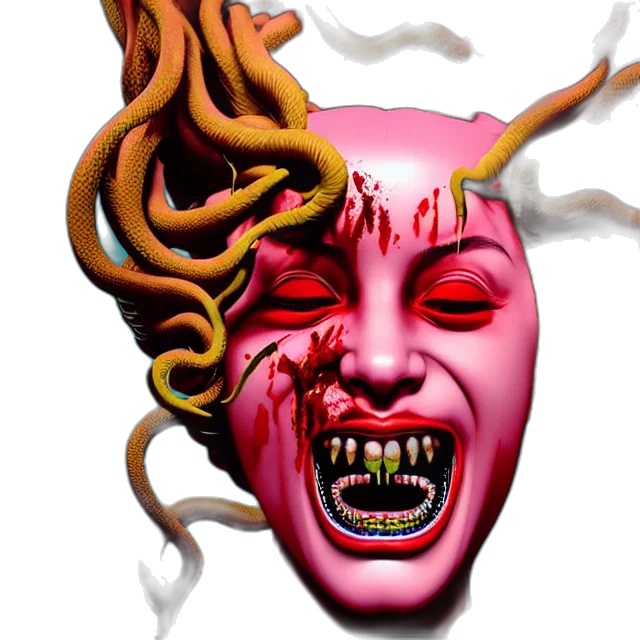 mask, face, concept art, 3d render transparent PNG cut-out