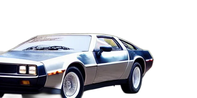 car, photorealistic, 3d render, concept art, vaporwave, single, delorean, dodge transparent PNG cut-out