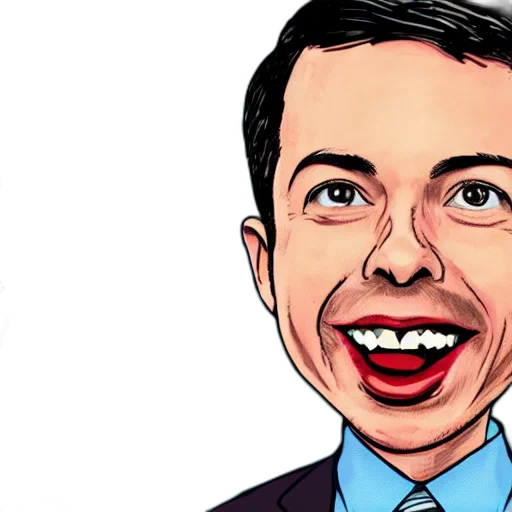 cartoon, comic book art, pete, buttigieg, alfred, neuman, illustration transparent PNG cut-out