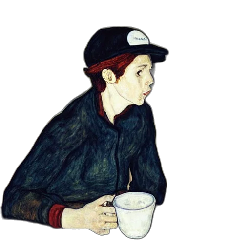 hat, jacket, staff, face transparent PNG cut-out