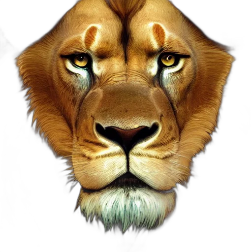 animal, crown, staff, face, photorealistic, watercolor, concept art, fantasy art transparent PNG cut-out