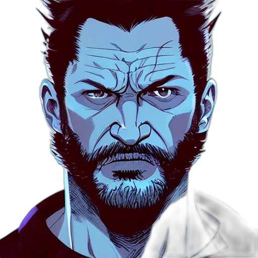face, comic book art, anime, concept art transparent PNG cut-out