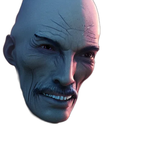 face, mask, robot, creature, 3d render, concept art, photorealistic, cyberpunk transparent PNG cut-out