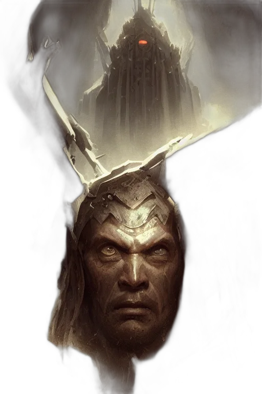 face, mask, crown, staff transparent PNG cut-out