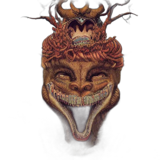 mask, crown, creature, face transparent PNG cut-out