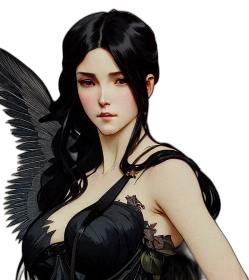 fantasy art, concept art, pixel art, photorealistic, dark, character, design, artgerm transparent PNG cut-out
