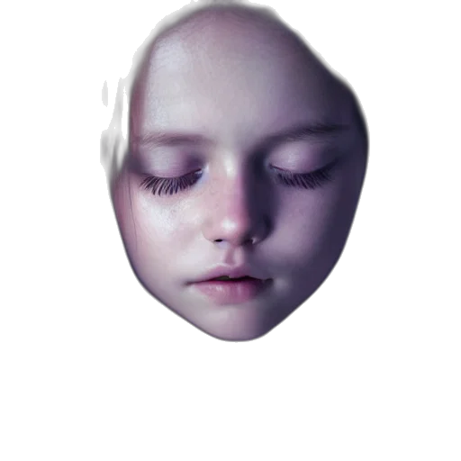 face, mask, robot, creature, photorealistic, 3d render, concept art, vaporwave transparent PNG cut-out