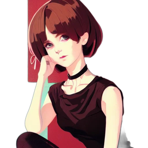 dress, face, staff, jewelry transparent PNG cut-out