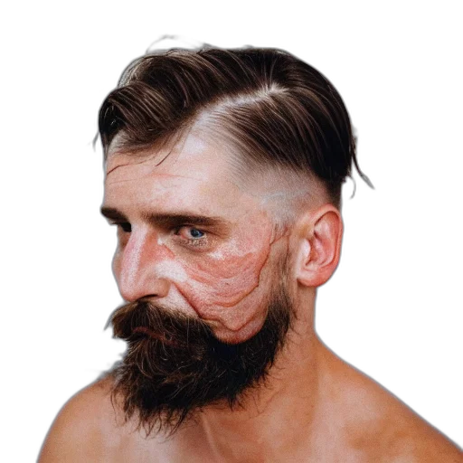 hair, face, mask, hat transparent PNG cut-out