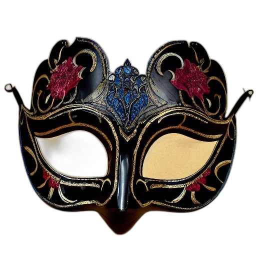 mask, crown, face, jewelry, venetian, masquerade, symmetry, reflecting transparent PNG cut-out