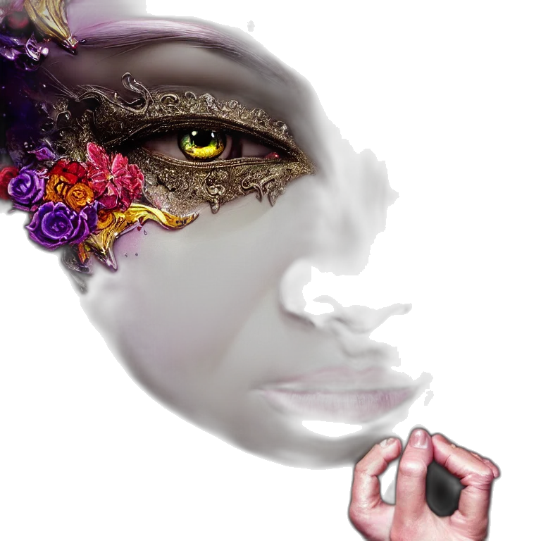 mask, face, jewelry, crown, photorealistic, fantasy art, concept art, 3d render transparent PNG cut-out