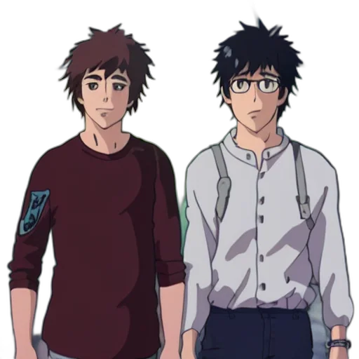 anime, concept art, cartoon, pixel art, dark, monochrome, blue, ian transparent PNG cut-out
