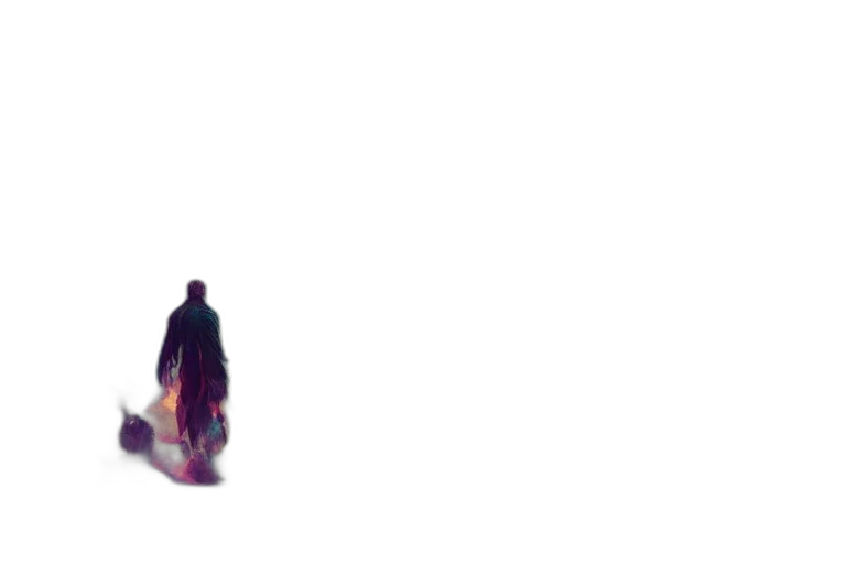 creature, robot, sword, jacket, concept art, 3d render, pixel art, cyberpunk transparent PNG cut-out