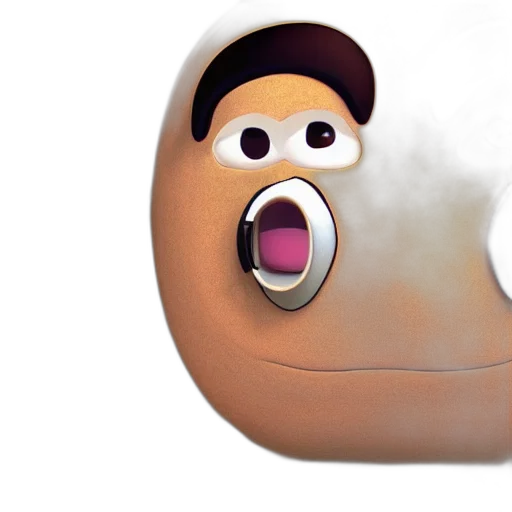 mask, face, 3d render, concept art, photorealistic, mister, bean, kidney transparent PNG cut-out