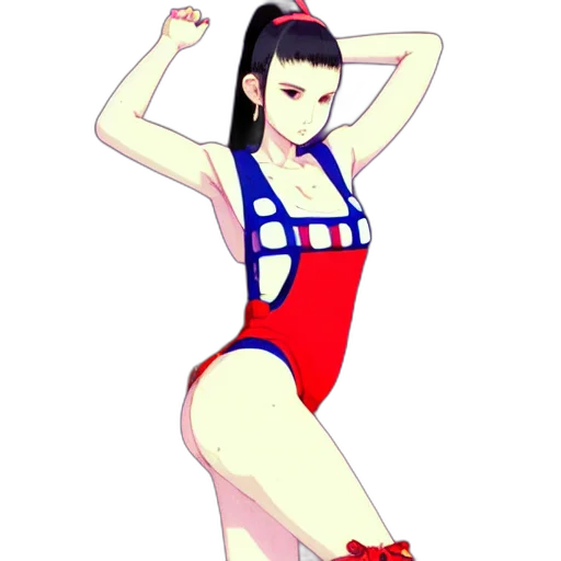 dress, anime, cartoon, pixel art, concept art, red, beautiful, plus transparent PNG cut-out