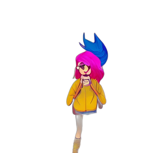jacket, staff, hair, hat, pixel art, concept art, 3d render, cartoon transparent PNG cut-out