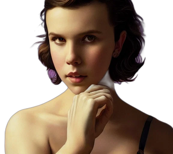 jewelry, face, hair, dress, photorealistic, concept art, fantasy art, oil painting transparent PNG cut-out
