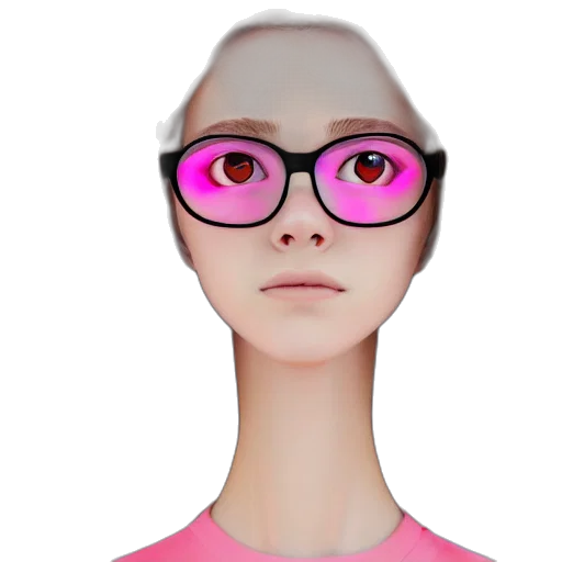 face, staff, mask, robot, 3d render, cartoon, vaporwave, anime transparent PNG cut-out