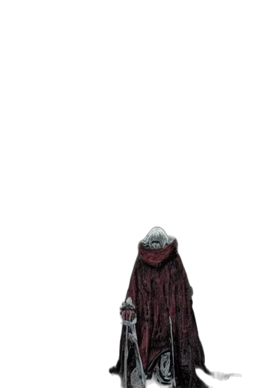 creature, mask, dress, staff transparent PNG cut-out