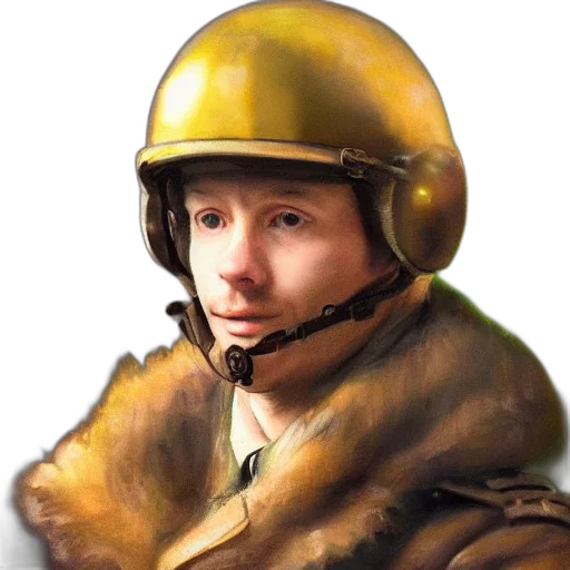 face, staff, hat, jacket transparent PNG cut-out