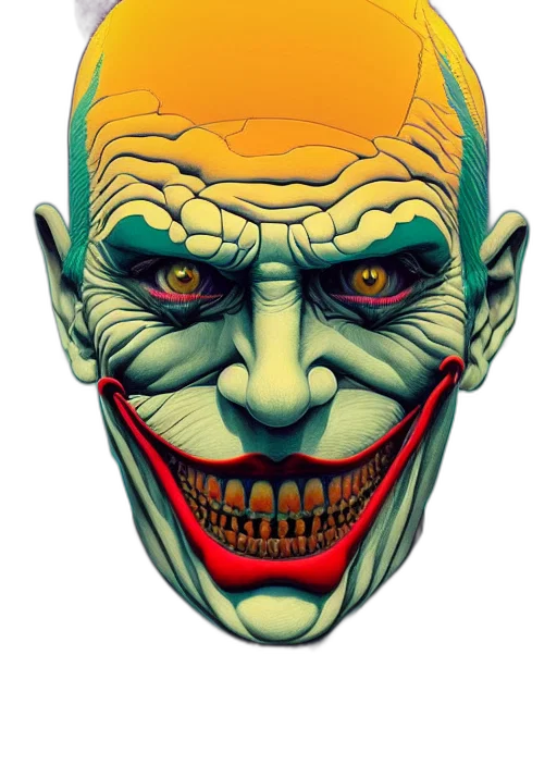 mask, face, creature, comic book art transparent PNG cut-out