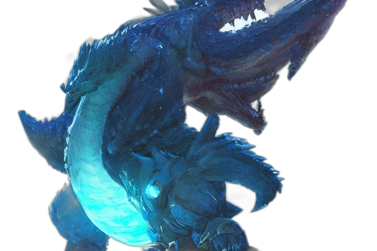 dragon, creature, staff, sword, concept art, fantasy art, 3d render, blue transparent PNG cut-out