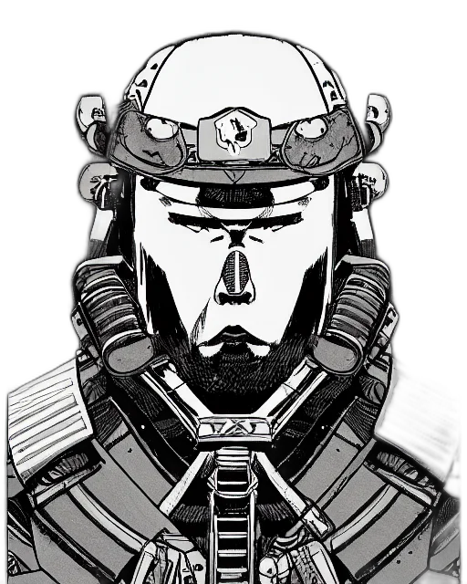 robot, mask, face, concept art, comic book art, cyberpunk, cartoon, outer space transparent PNG cut-out