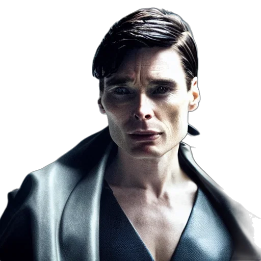 jacket, face, photorealistic, concept art, comic book art, 3d render, cillian, murphy transparent PNG cut-out