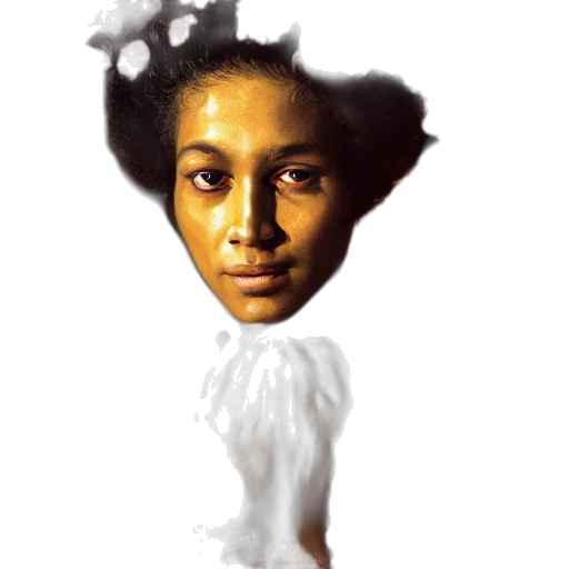 face, crown, hair, staff transparent PNG cut-out