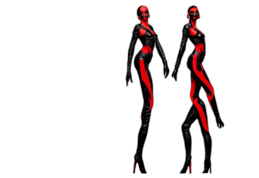 dress, concept art, 3d render, comic book art transparent PNG cut-out