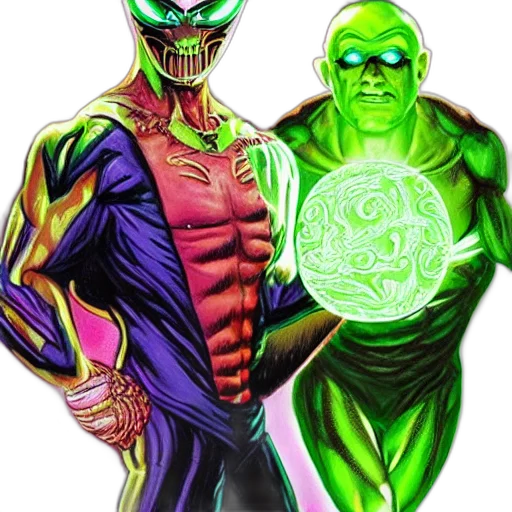 mask, comic book art, concept art, fantasy art, 3d render, neon, ripped, physique transparent PNG cut-out