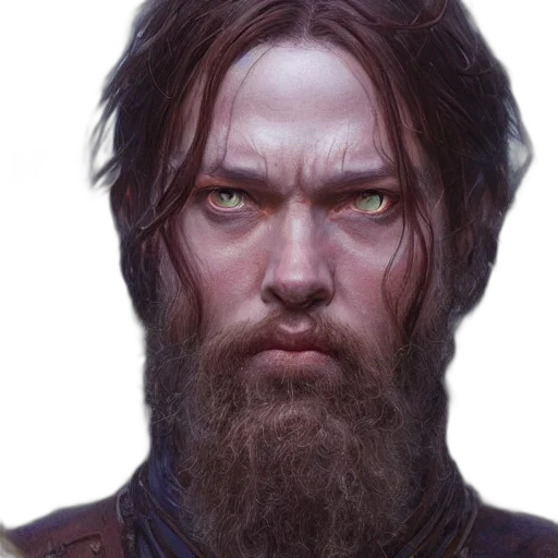 face, fantasy art, concept art, photorealistic transparent PNG cut-out