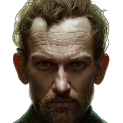 face, jacket, staff, mask, photorealistic, concept art, comic book art, fantasy art transparent PNG cut-out