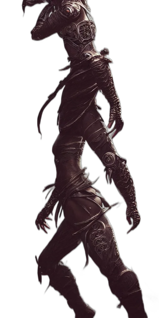 creature, dragon, staff, dress transparent PNG cut-out