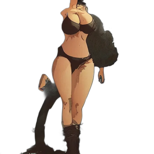 dress, hat, creature, staff transparent PNG cut-out