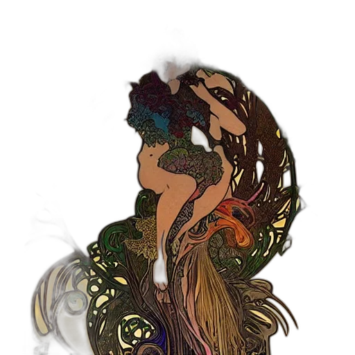 hair, crown, mask, dress, fantasy art, pixel art, concept art, watercolor transparent PNG cut-out