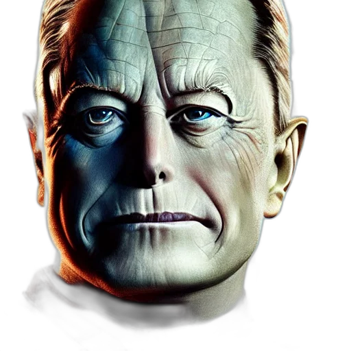 face, mask, robot, 3d render transparent PNG cut-out