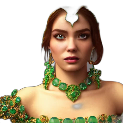 jewelry, crown, face, fantasy art transparent PNG cut-out