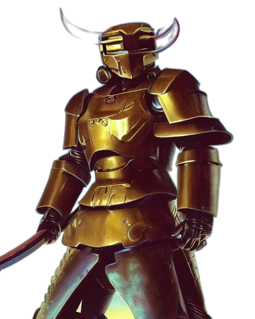 robot, sword, staff, weapon, concept art, 3d render, fantasy art, comic book art transparent PNG cut-out