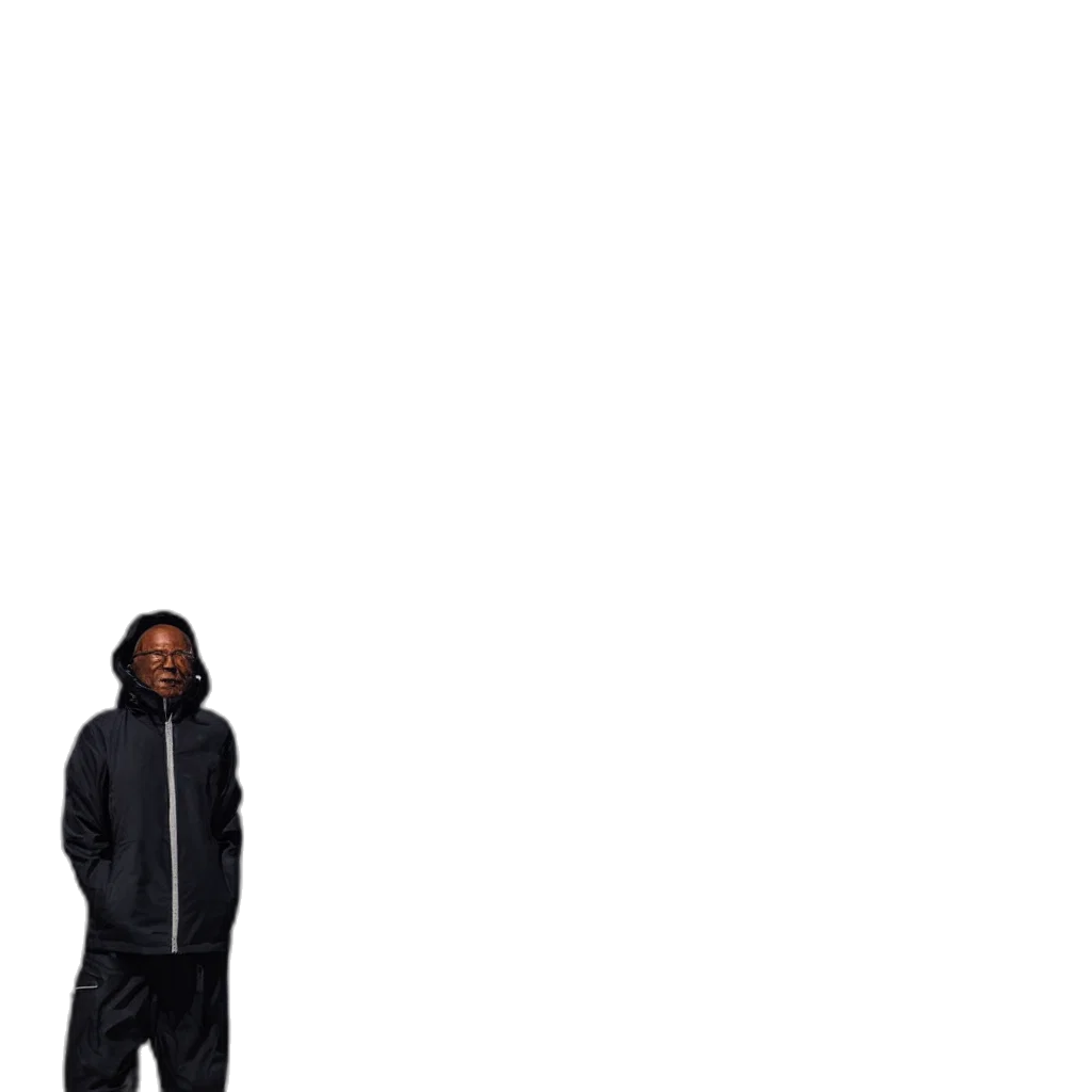 jacket, staff, creature, shoes, pixel art, 3d render, concept art, photorealistic transparent PNG cut-out