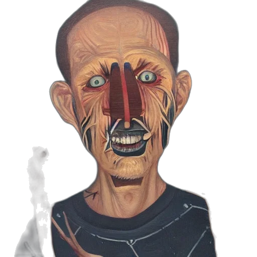 mask, face, creature, staff, concept art, cartoon, watercolor, comic book art transparent PNG cut-out